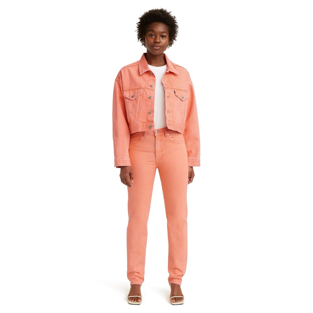 Levi’s Made and Crafted Pipe Straight Denim Jeans Size 27 - orange sherbet!